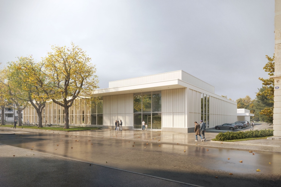 Visualisierung erneuertes und erweitertes Hallenbad Blumenwies (FLOOER.ART)